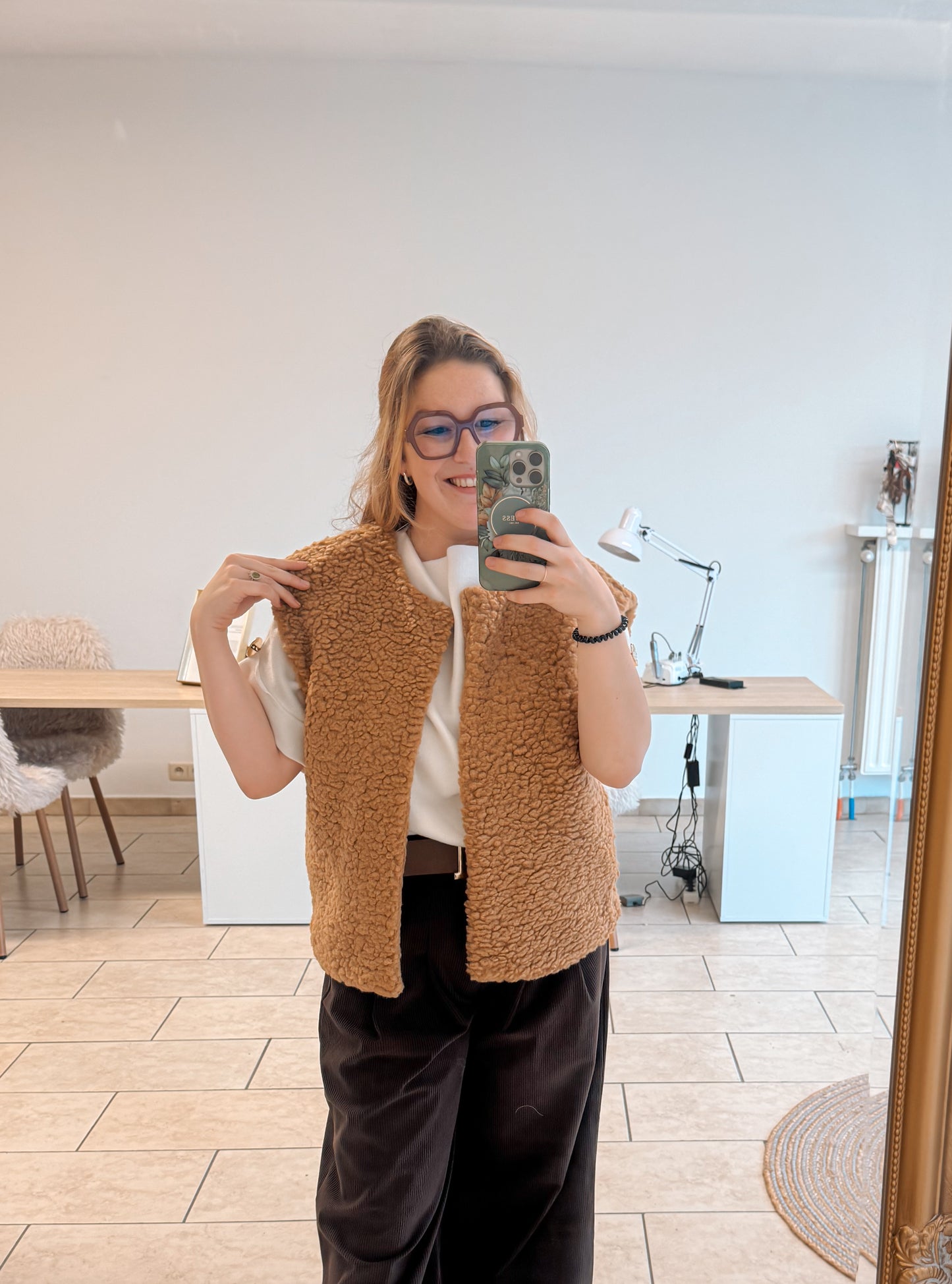 Teddy Gilet – Camel